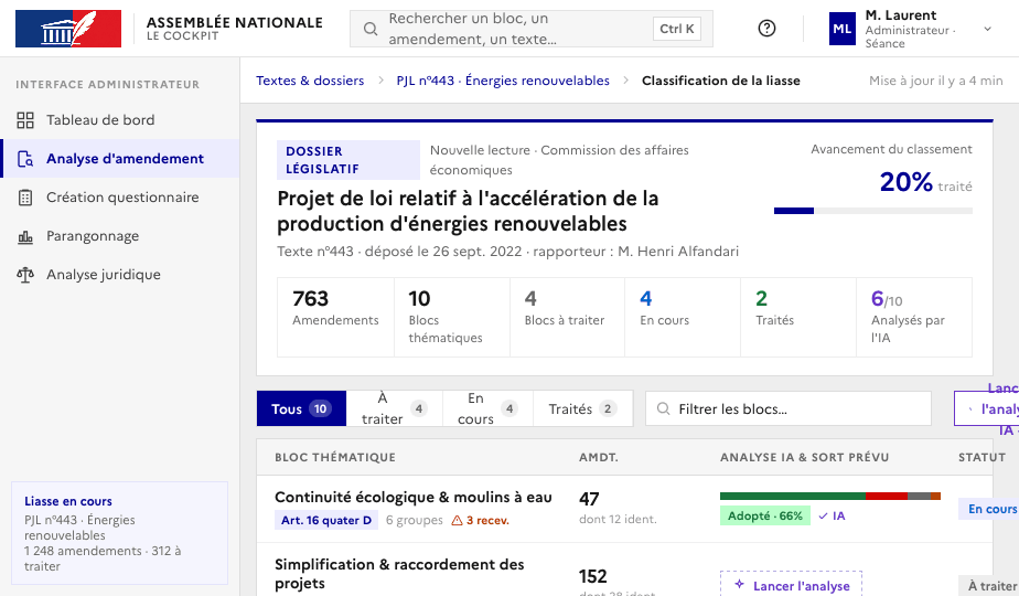Niveau 2 : la classification de la liasse