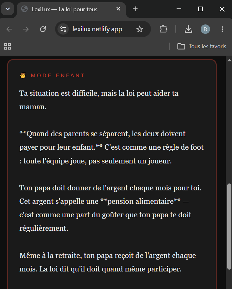 Réponse 1 mode enfant