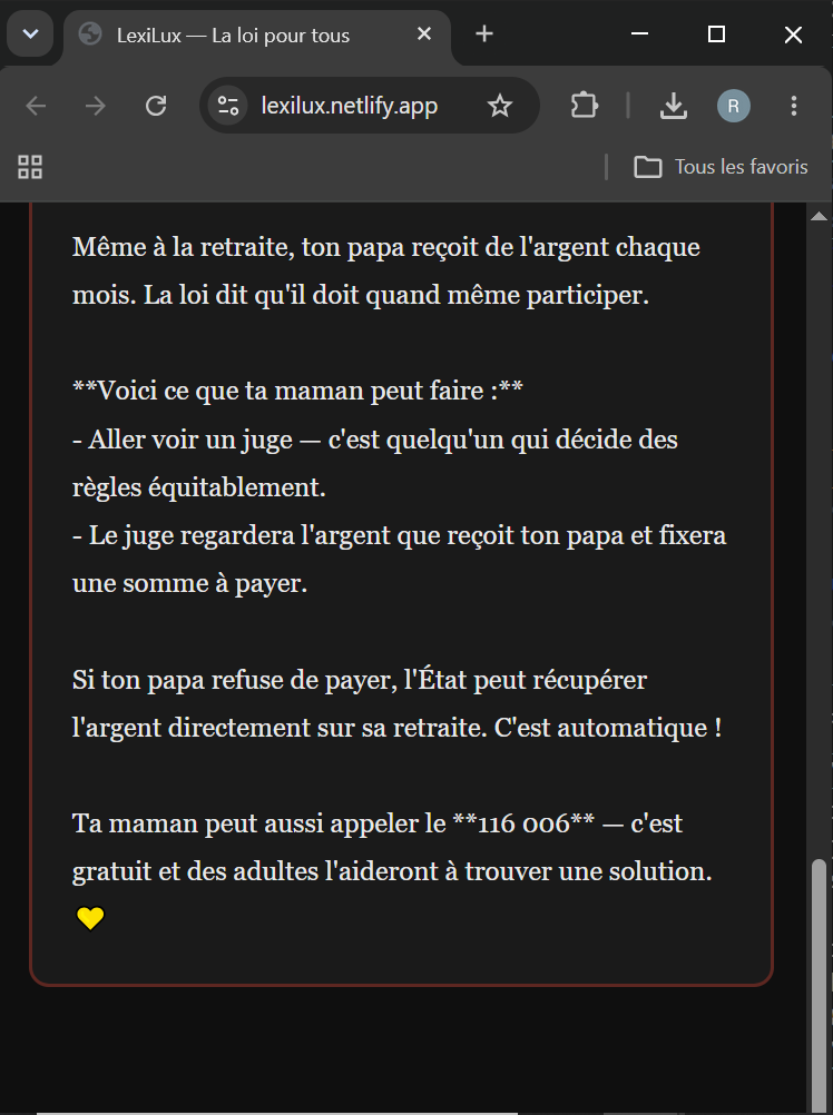 Réponse 2 mode enfant