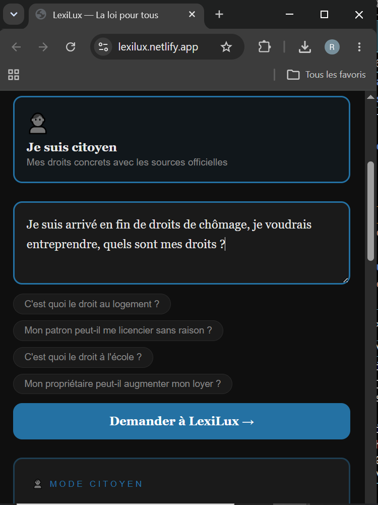 Question mode citoyen
