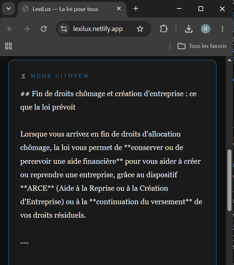 Réponse 1 mode citoyen